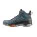3 - Треккинговая обувь Salomon X Ultra 4 MID Gore-Tex (водонепроницаемые). Сине-зеленые. Размер 40