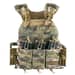 13 - Плитоноска TUR PRO с системой быстрого сброса. Molle. 3 подсумка для AK/AR. Цвет Мультикам.