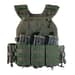 14 - Плитоноска TUR PRO с системой быстрого сброса. Molle. 3 подсумка для AK/AR. Цвет Олива.