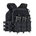 1 - Плитоноска TUR PRO с системой быстрого сброса. Molle. 3 подсумка для AK/AR. Цвет Черный.